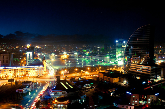 UB city night: background image